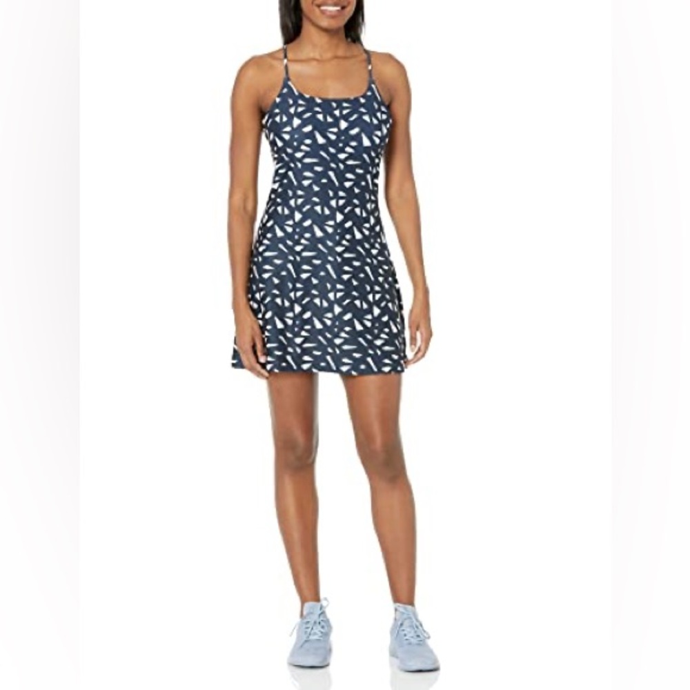 Sweaty Betty All‎ Round Workout Geometric Dress Navy and White size medium